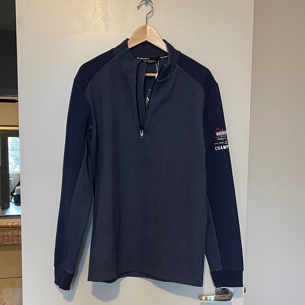 Navy Quarter-Zip Golf Pullover